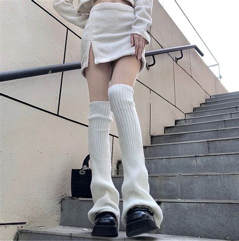 leg warmers thick|aesthetic outfits with leg warmers.